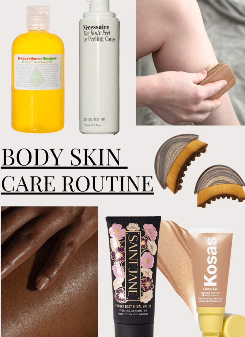 body skin care routine products