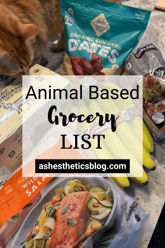 animal based grocery list